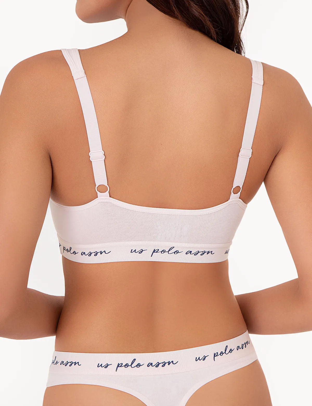 3PK MOLDED CUP CLOSED BACK BRAS WITH ADJUSTABLE STRAPS