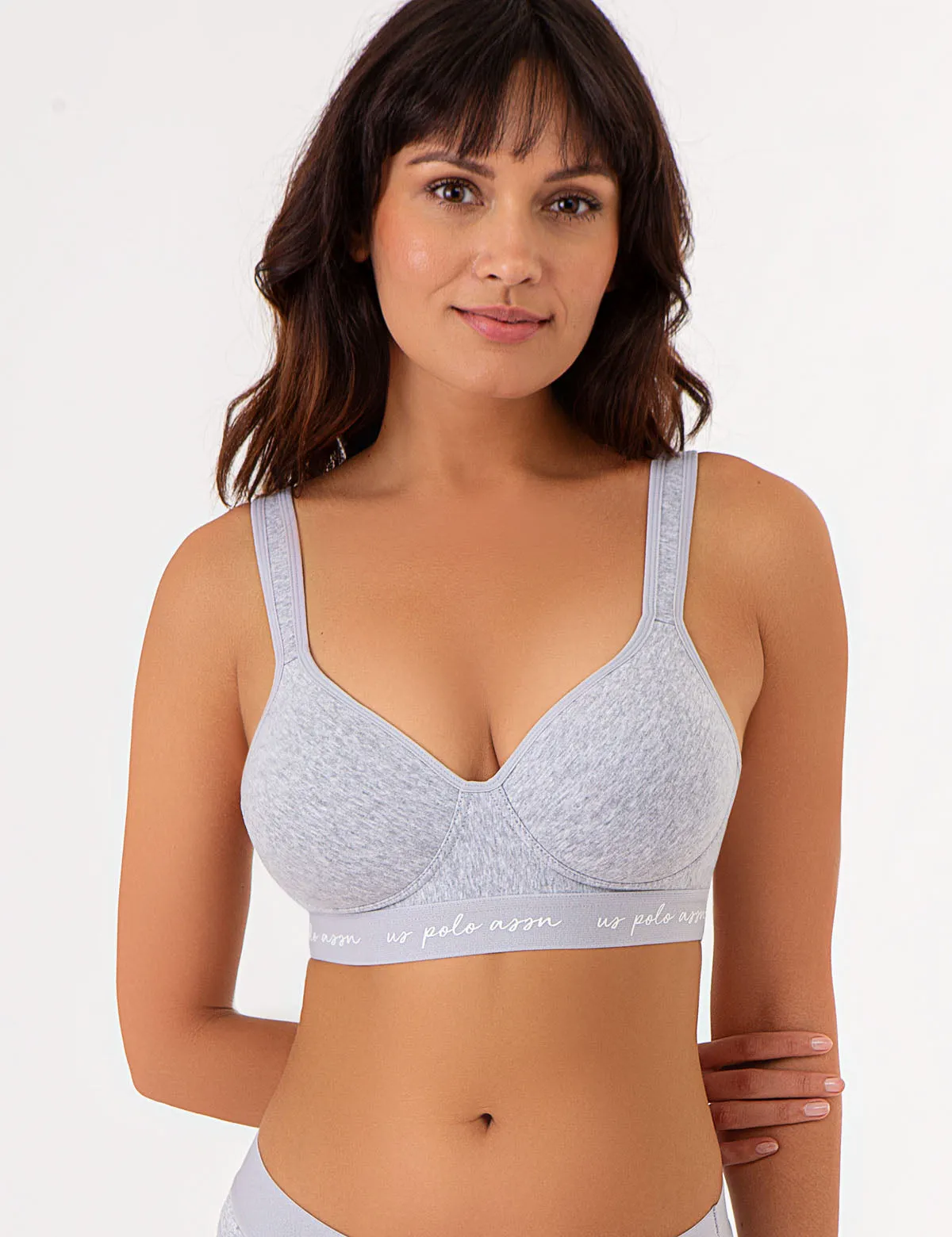 3PK MOLDED CUP CLOSED BACK BRAS WITH ADJUSTABLE STRAPS