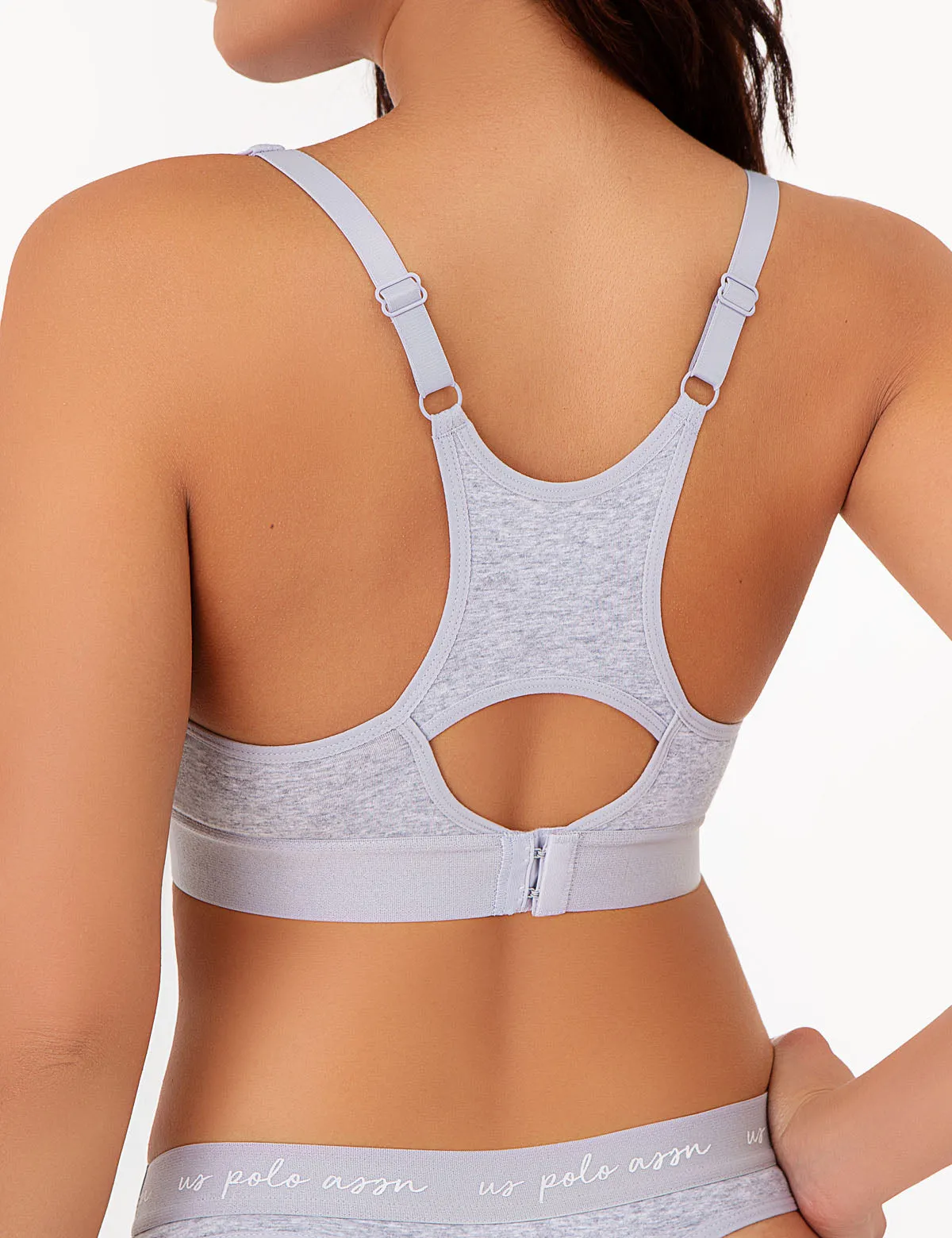 3PK MOLDED CUP RACER BACK BRAS WITH ADJUSTABLE STRAPS