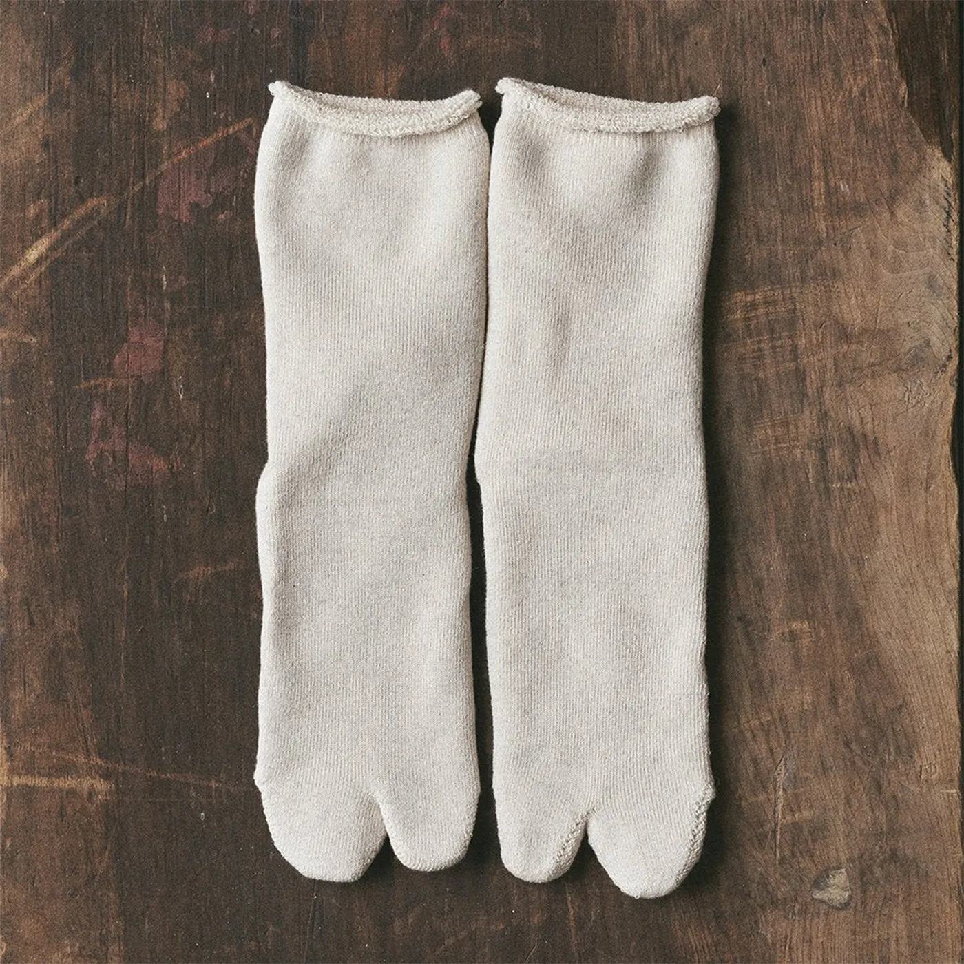 7-5005 ORGANIC COTTON BLENDED YAK PILE TABI SOCKS