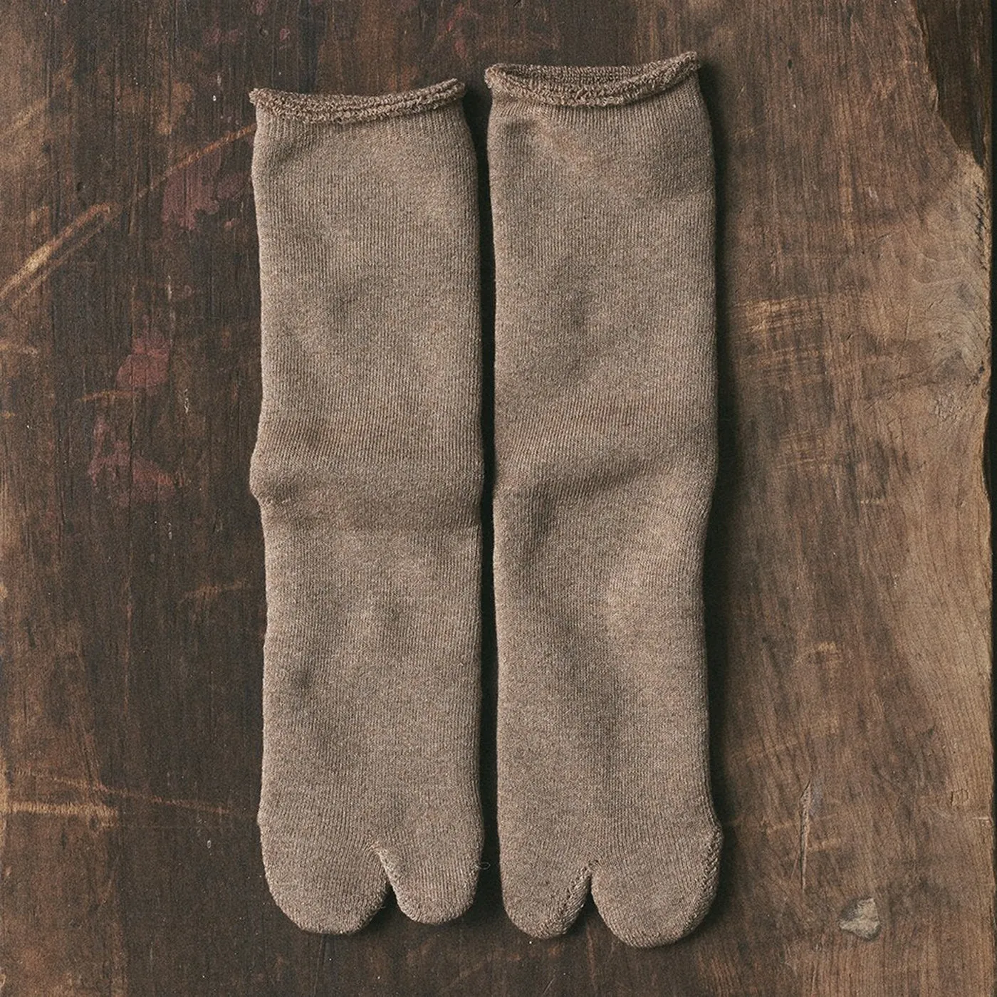7-5005 ORGANIC COTTON BLENDED YAK PILE TABI SOCKS