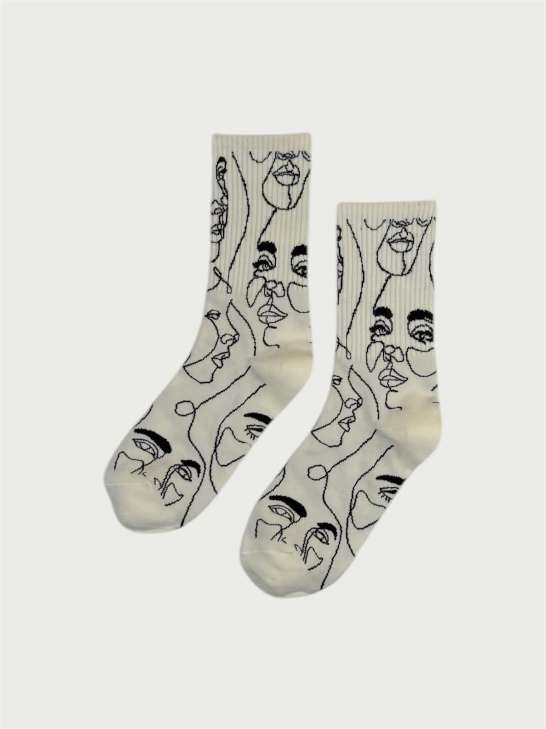 Abstract Portrait Sock - Faces