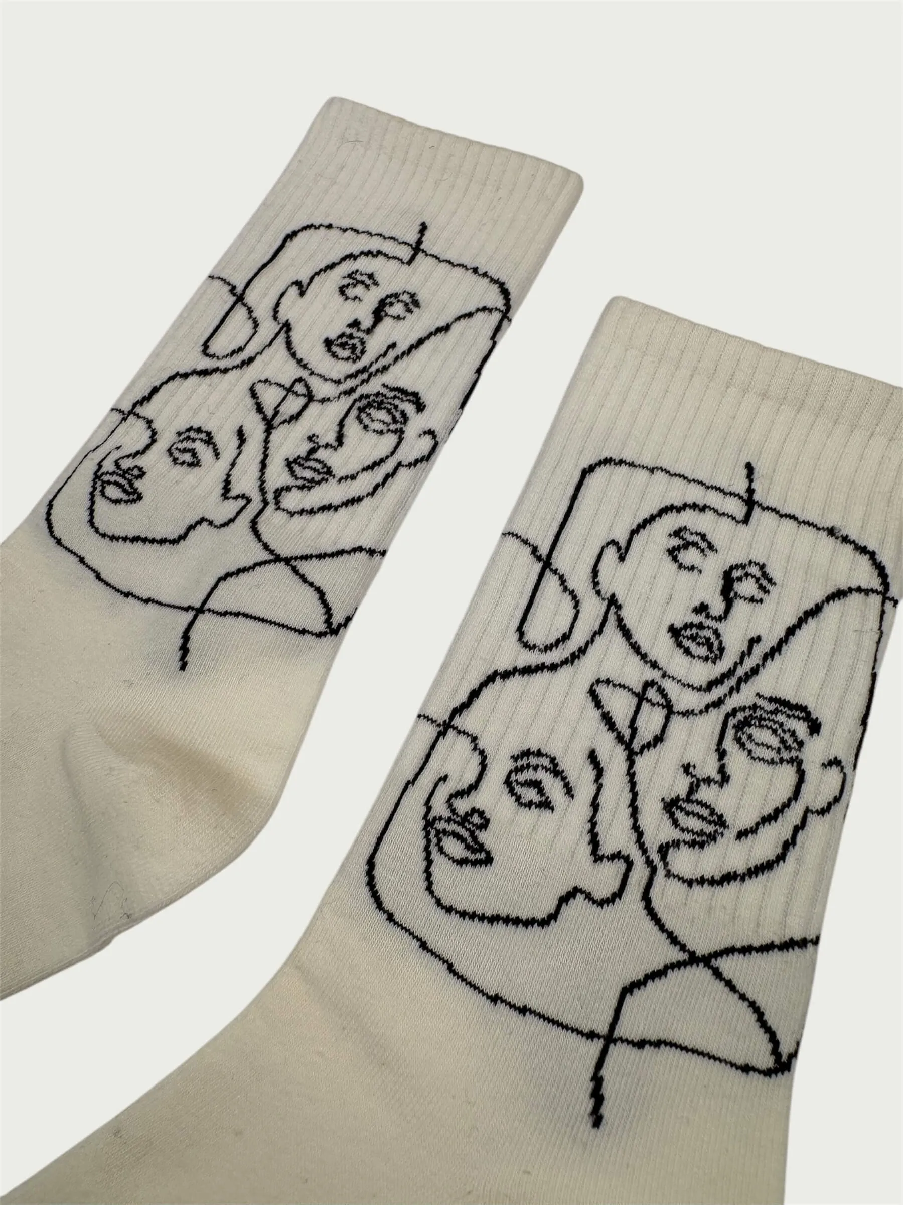 Abstract Portrait Sock - Three Women