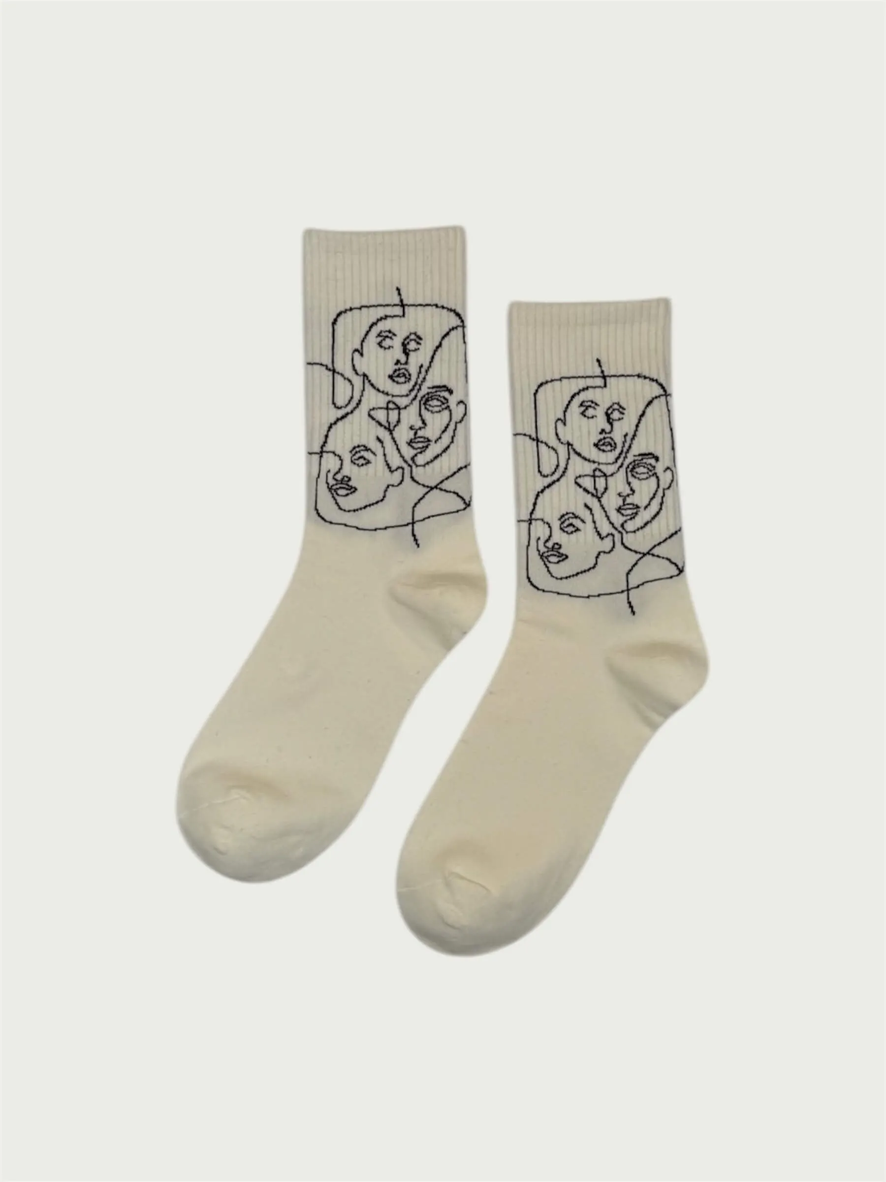 Abstract Portrait Sock - Three Women