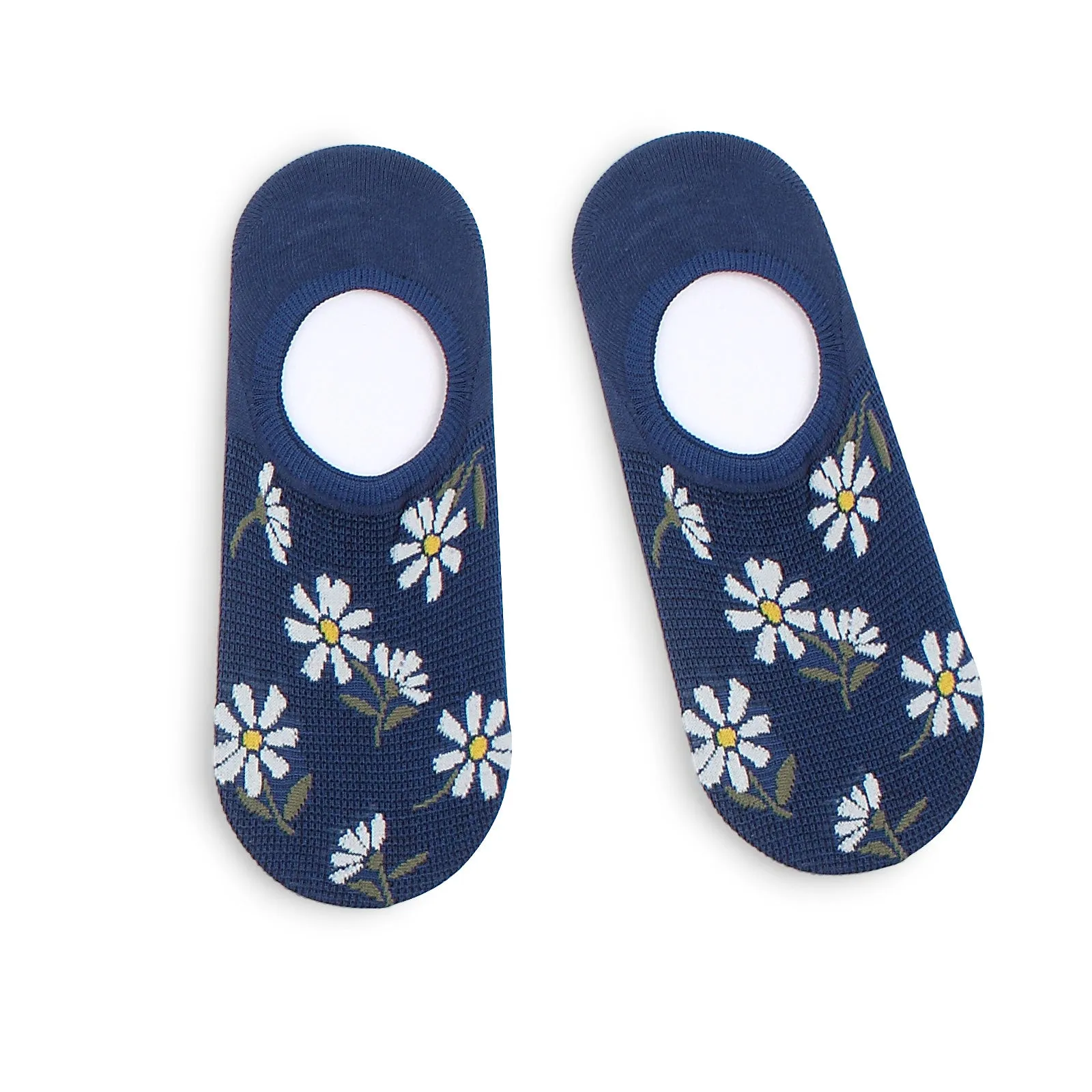 Flower printing women loafer socks mesh cool no show socks LI14