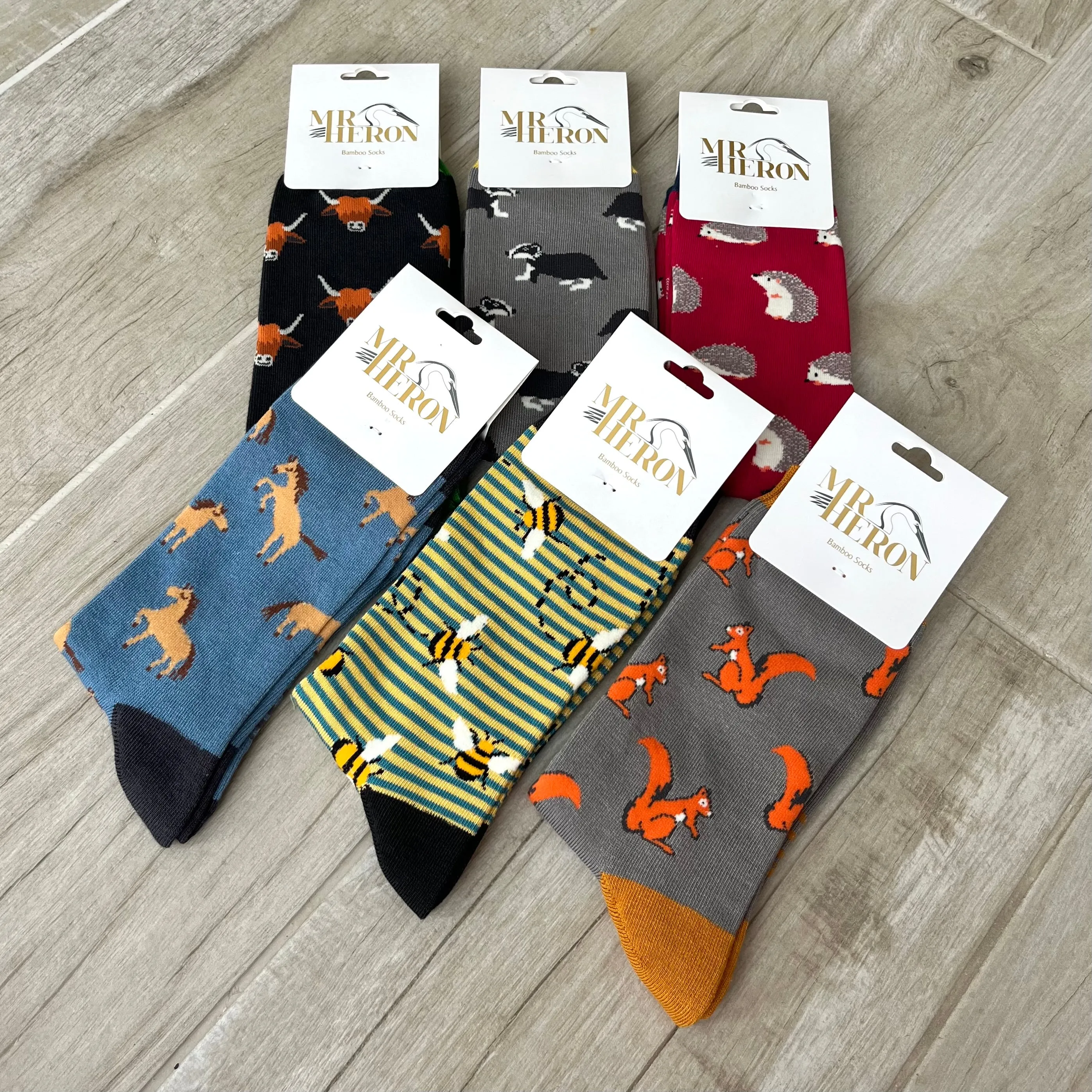 Highland Cow Bamboo Socks Mens