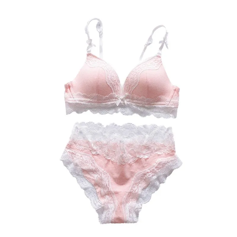 Lightly Lined Triangle Bra Set