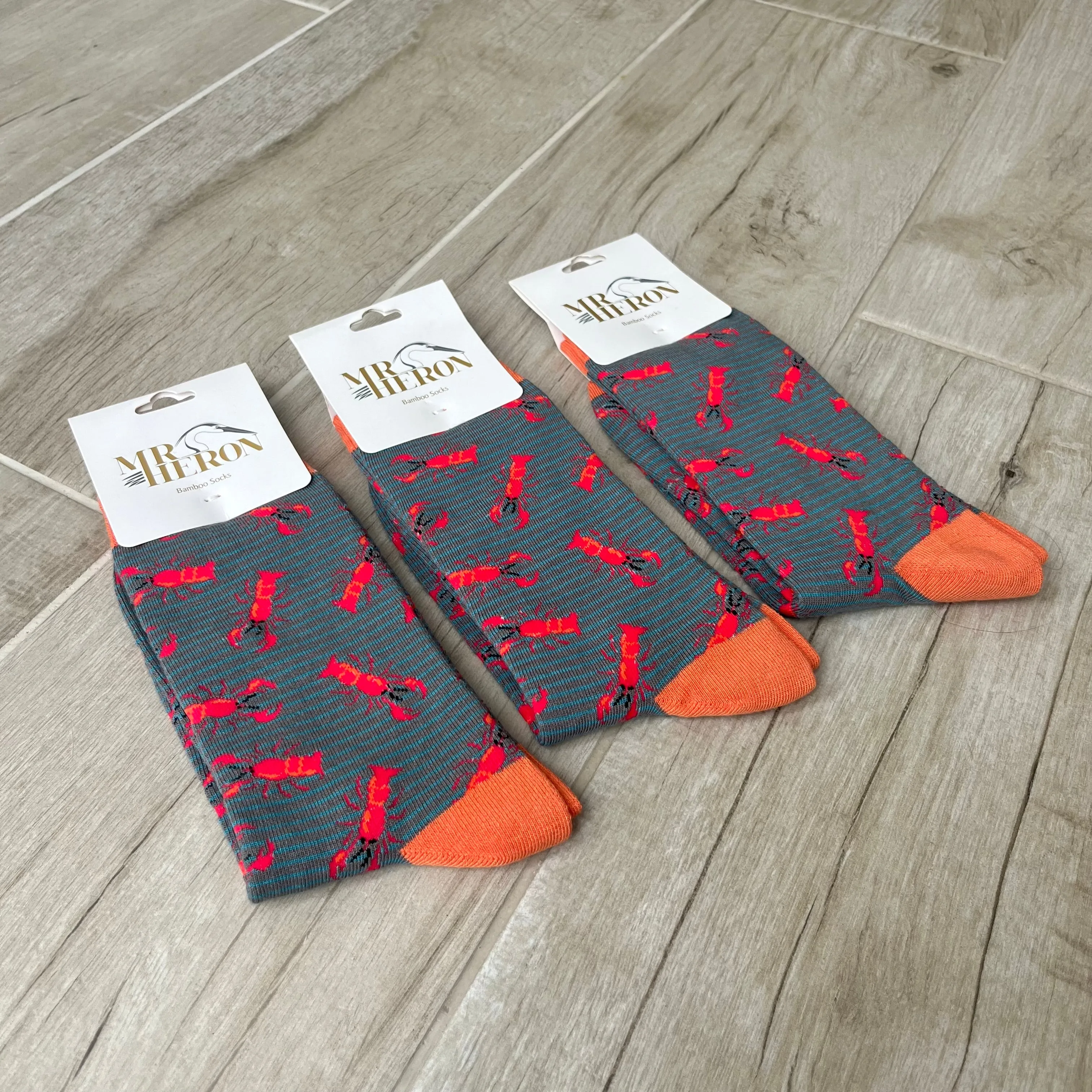 Lobster Bamboo Socks Mens