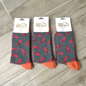 Lobster Bamboo Socks Mens
