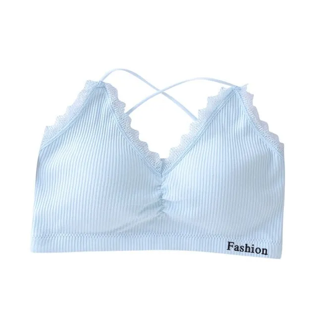 New Thread Cotton Cross Bra