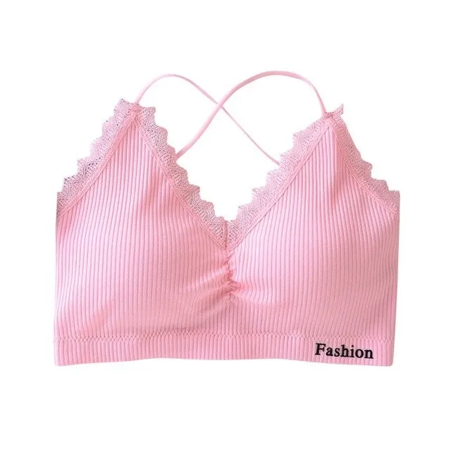 New Thread Cotton Cross Bra