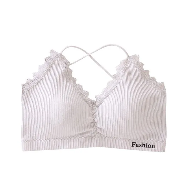 New Thread Cotton Cross Bra