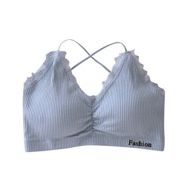 New Thread Cotton Cross Bra