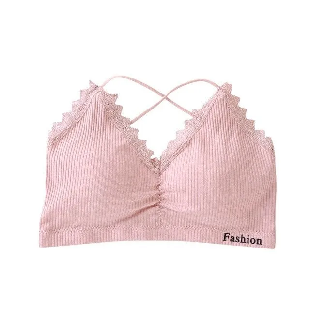 New Thread Cotton Cross Bra
