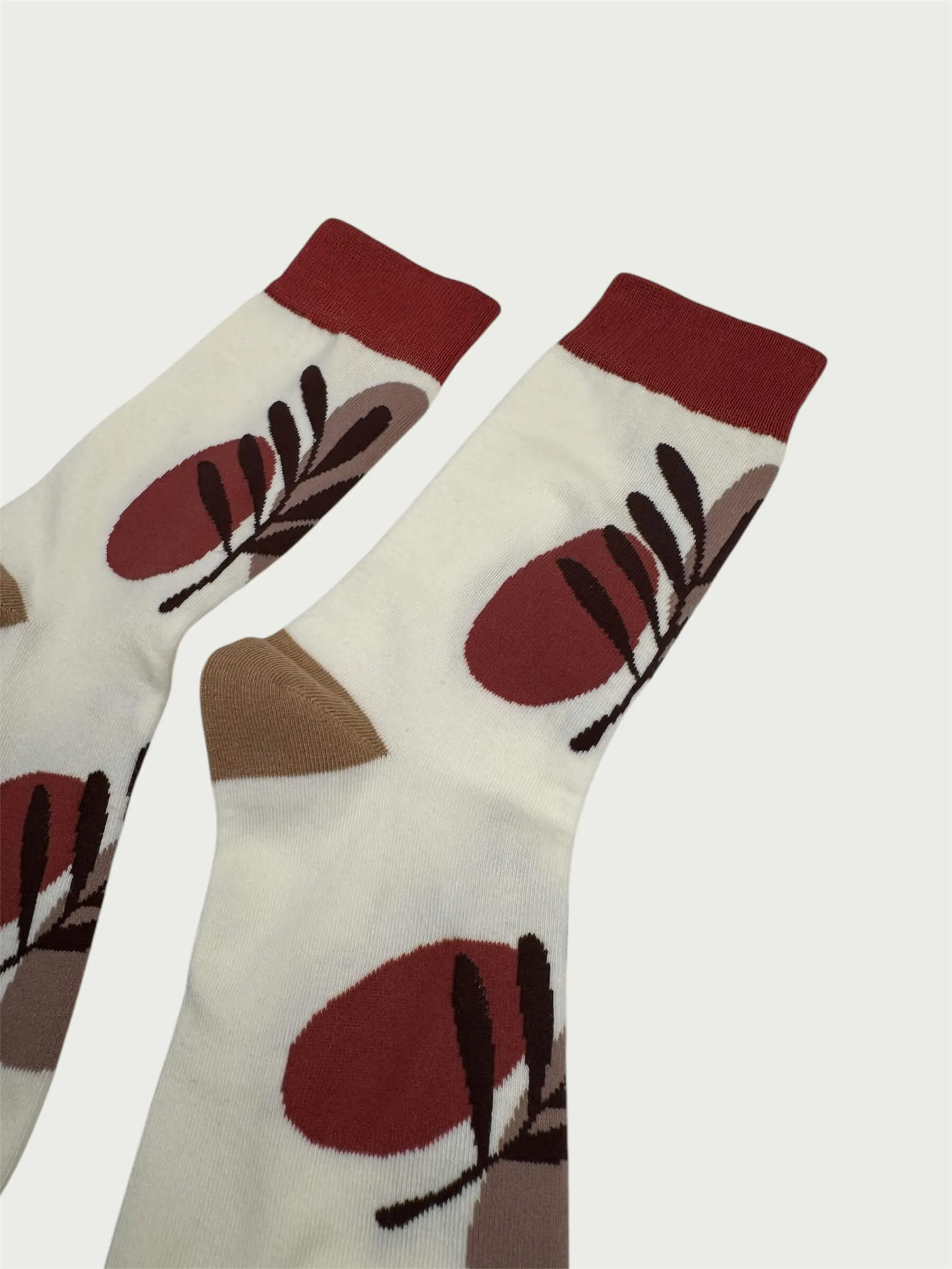 Painted Portrait Sock, red