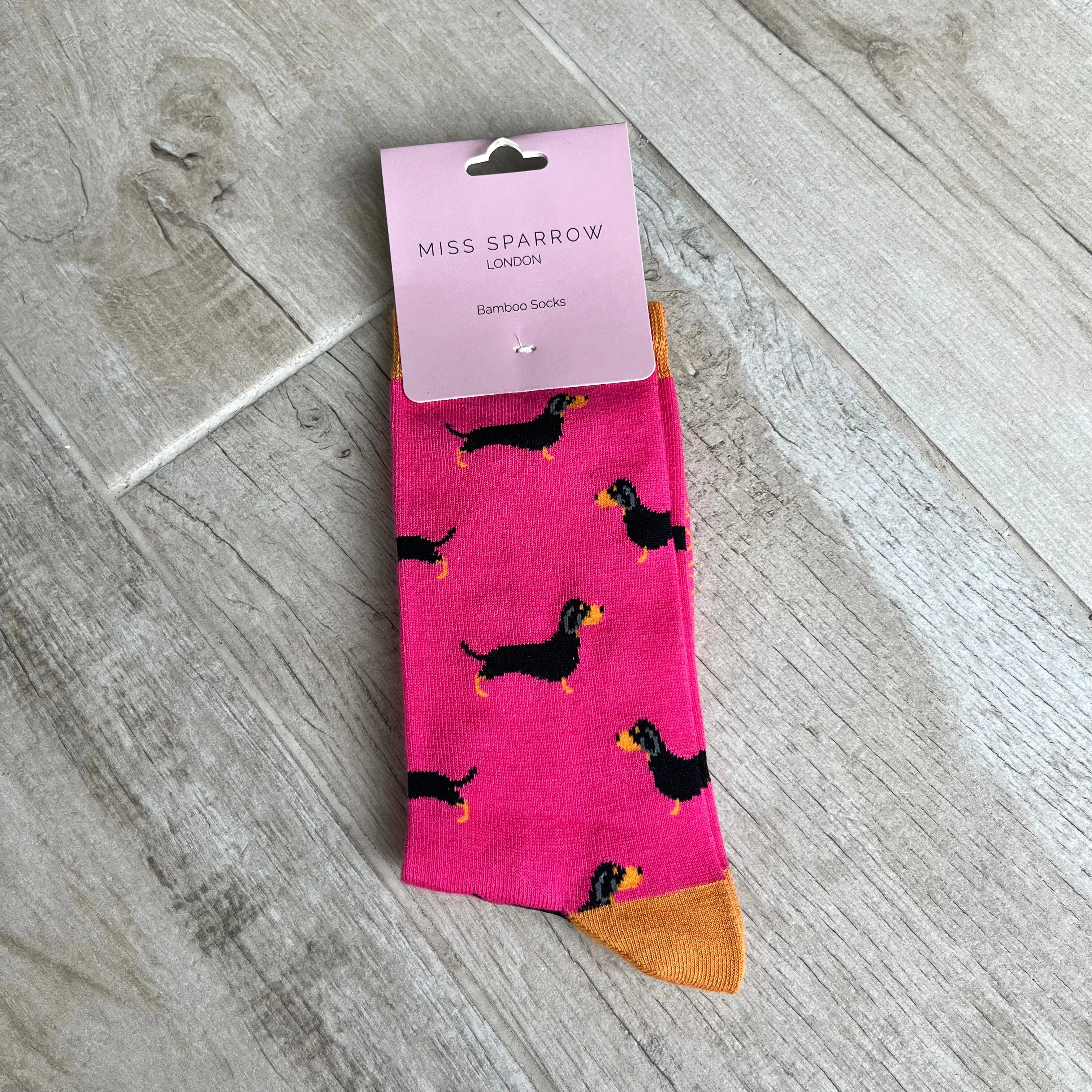 Sausage Dog Bamboo Socks Womens