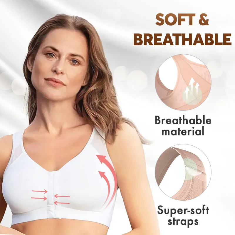 SENIORSBRA®Women's 18-Hour Front Closure Wireless Back Support Posture Full Coverage Bra(BUY ONE GET TWO FREE)