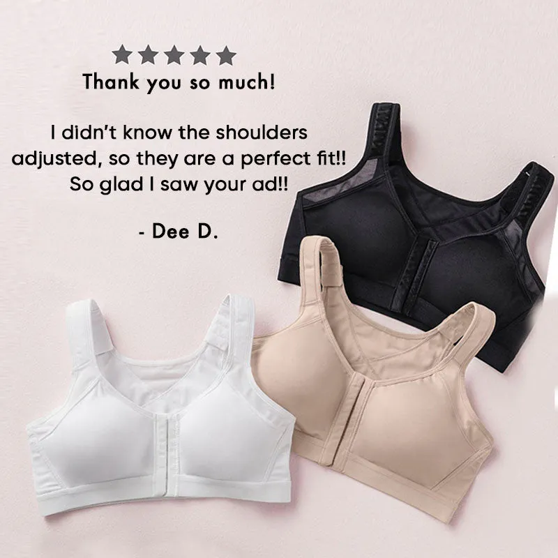 SENIORSBRA®Women's 18-Hour Front Closure Wireless Back Support Posture Full Coverage Bra(BUY ONE GET TWO FREE)