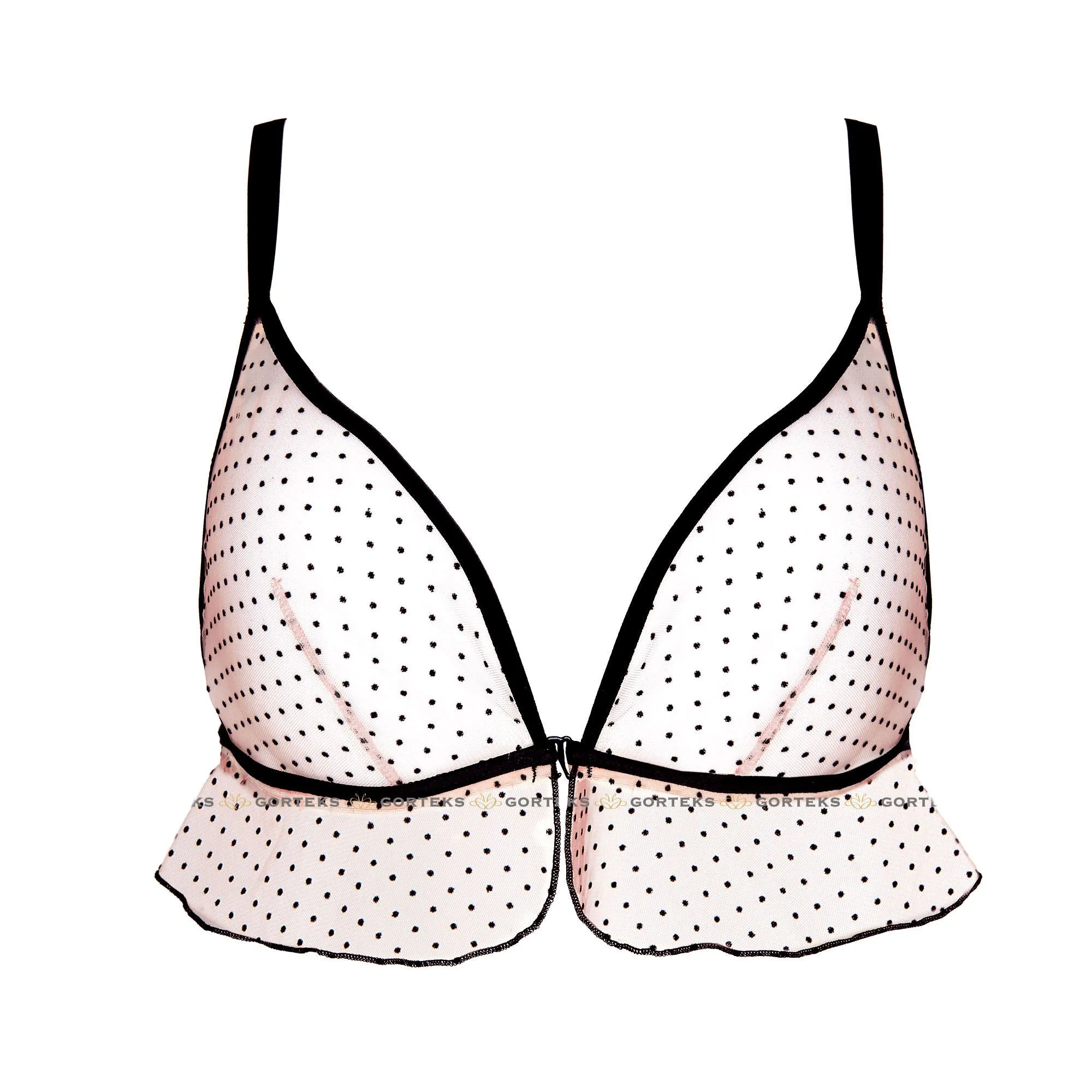Sheer Ruffle Wireless Triangle Bra Gorteks Clio