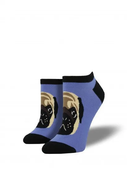 Shortie Lavender Pug Lyfe Ankle Socks (Women's)