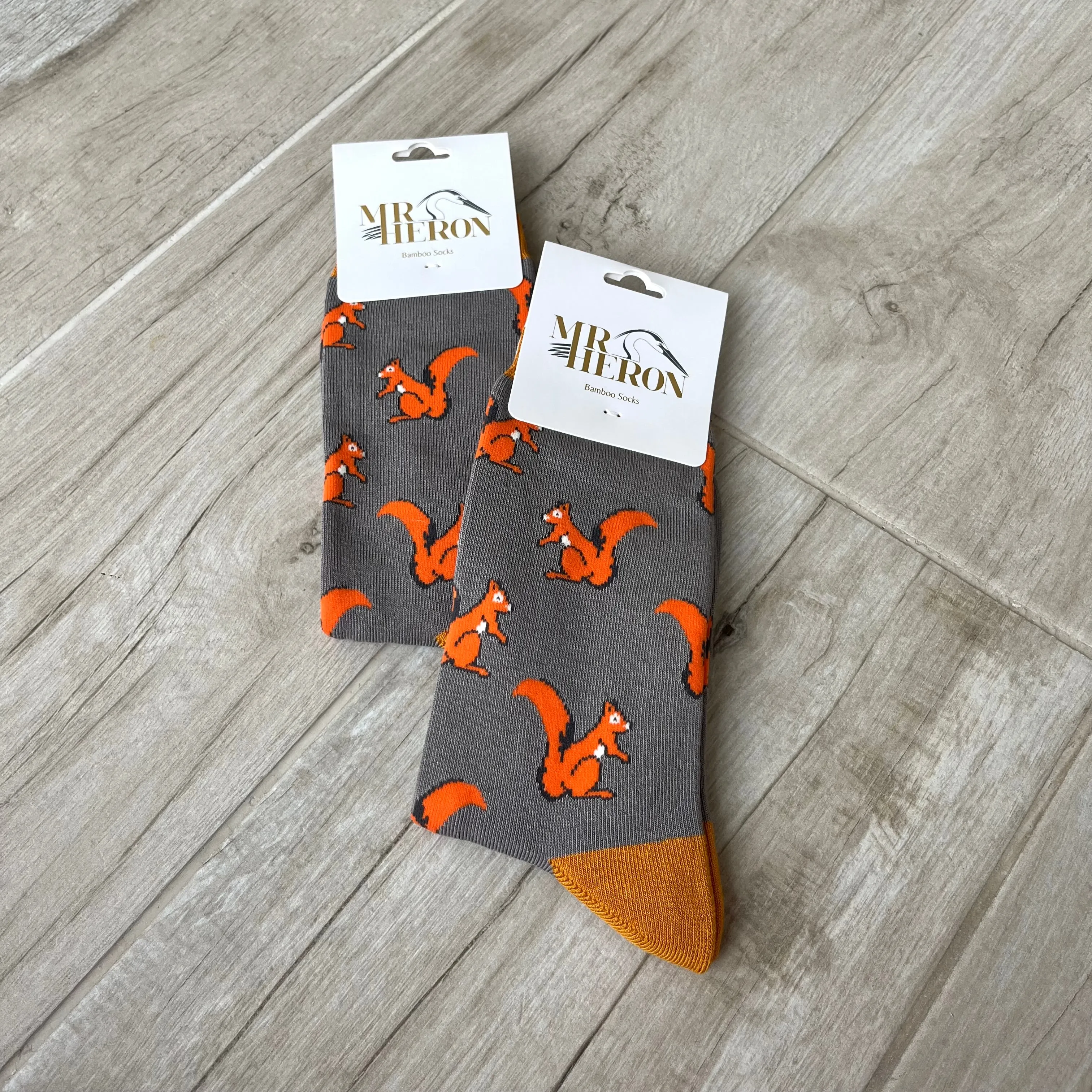 Squirrel Bamboo Socks Mens