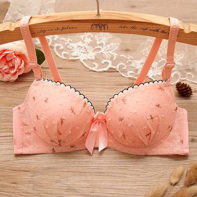 Training Bras for Young Girls  Lace Bras Teenage 100% Cotton Underwear Kids Cute Fashion Undergarments Student Clothing 12-18