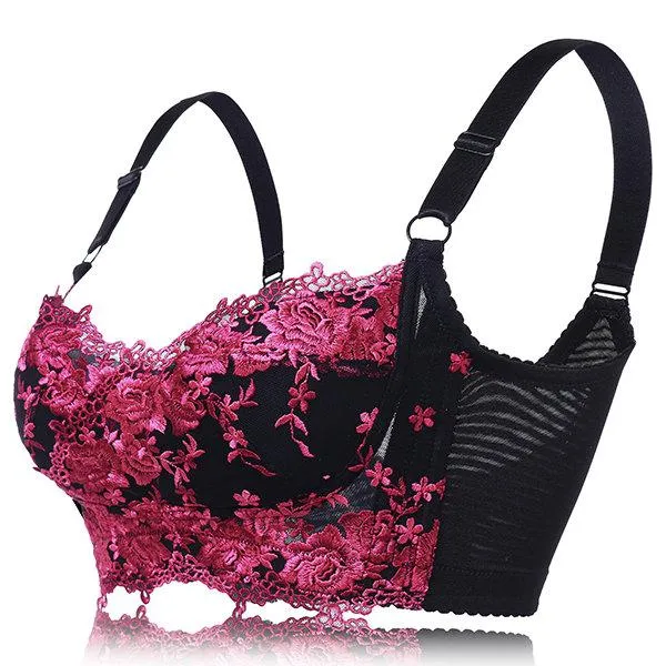 Wireless Embroidery Adjustable Bras