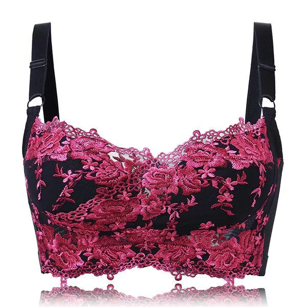 Wireless Embroidery Adjustable Bras