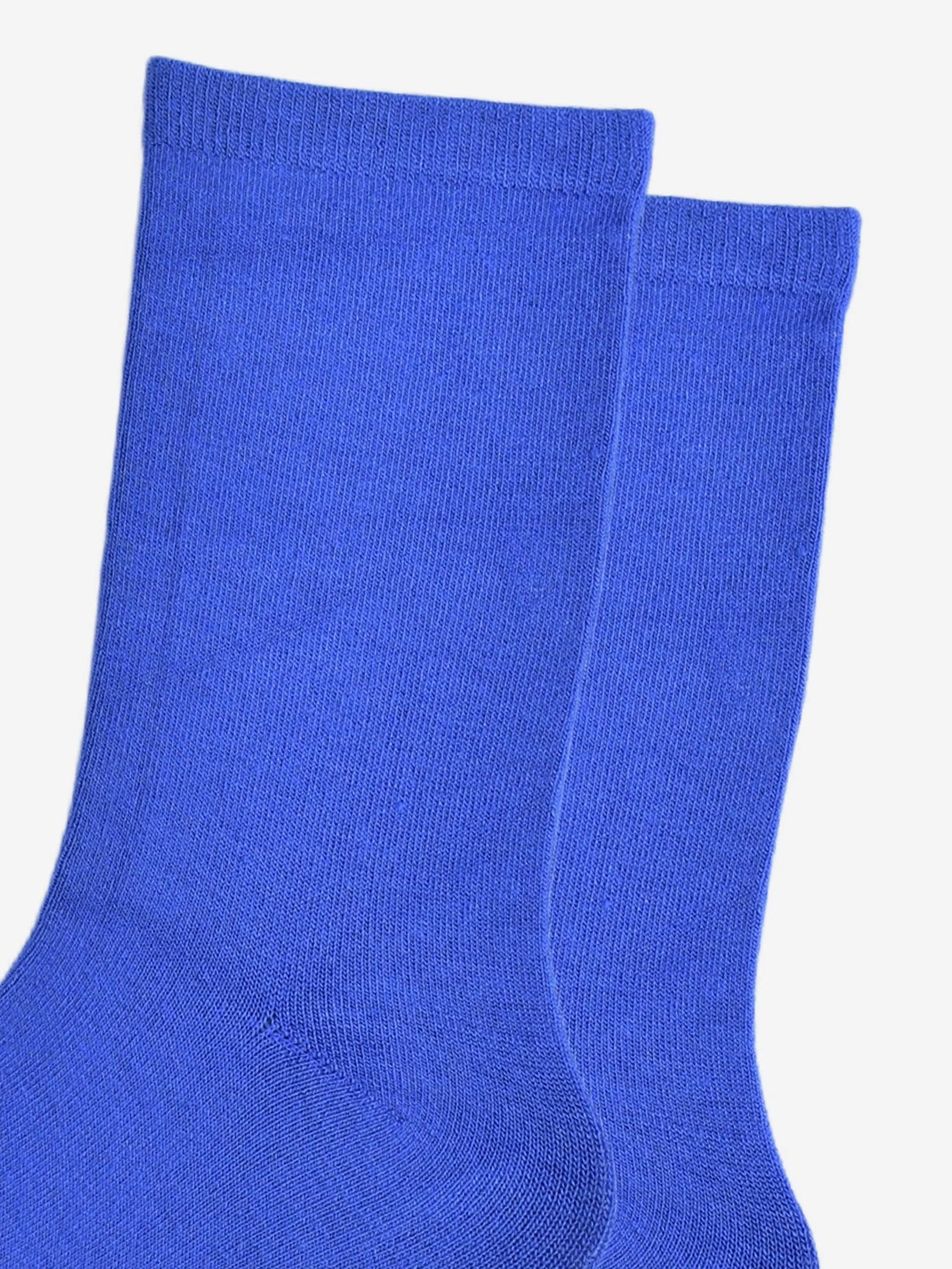 Women's Royal Blue Bamboo Socks